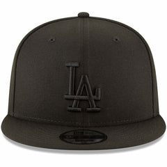 Los Angeles Dodgers New Era Black on Black 9FIFTY Team Snapback Adjustable Hat for sale
