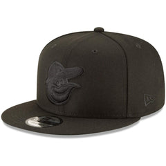 Baltimore Orioles New Era Black on Black 9FIFTY Team Snapback Adjustable Hat Near Me