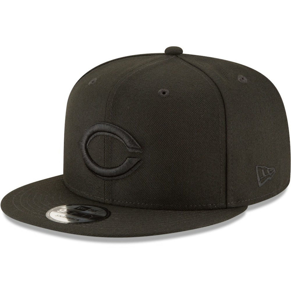 Cincinnati Reds New Era Black on Black 9FIFTY Team Snapback Adjustable Hat Online