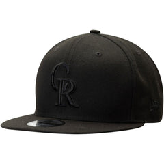 Colorado Rockies New Era Black on Black 9FIFTY Team Snapback Adjustable Hat Online