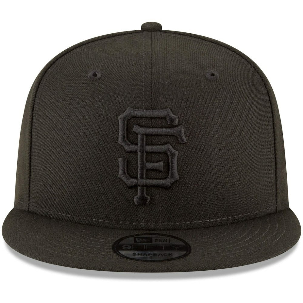 San Francisco Giants New Era Black on Black 9FIFTY Team Snapback Adjustable Hat Near Me