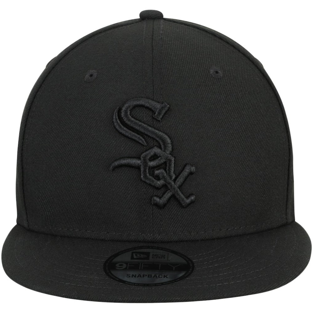 Chicago White Sox New Era Black on Black 9FIFTY Team Snapback Adjustable Hat Online