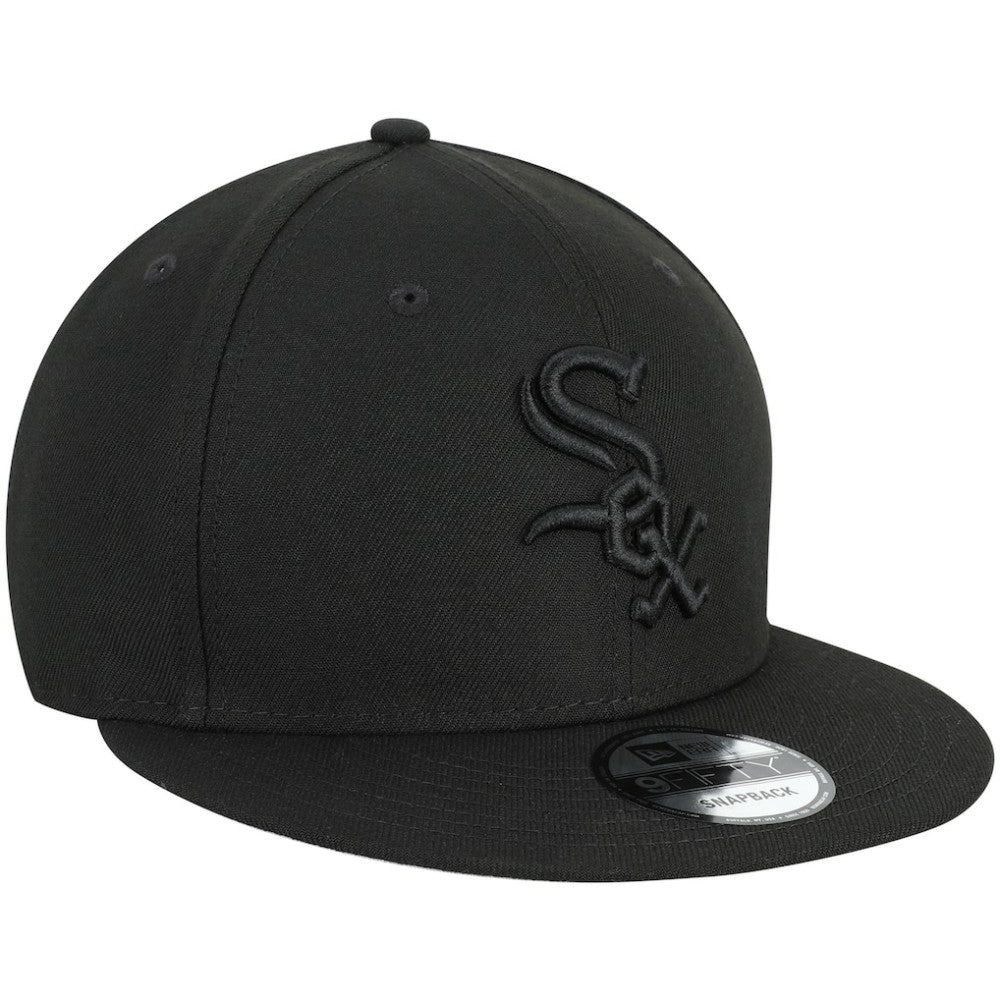 Chicago White Sox New Era Black on Black 9FIFTY Team Snapback Adjustable Hat Online