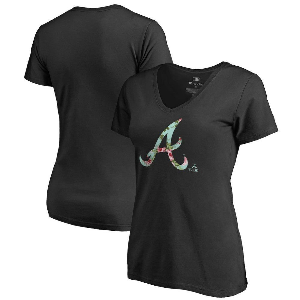Atlanta Braves Women's Lovely V-Neck T-Shirt Discount