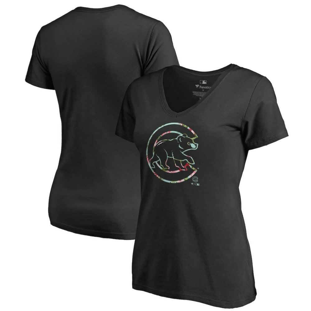 Chicago Cubs Women's Lovely V-Neck T-Shirt Outlet