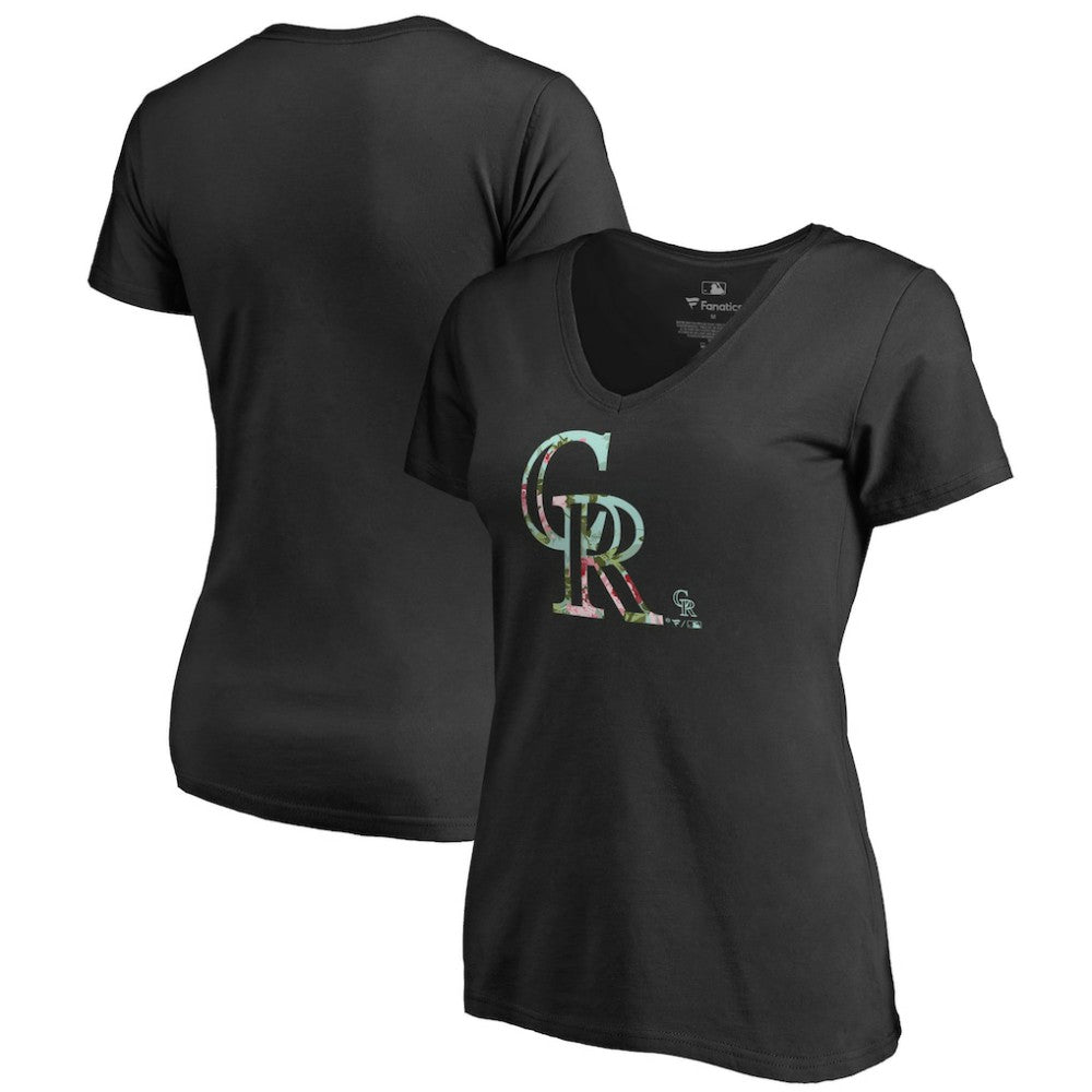 Colorado Rockies Women's Lovely V-Neck T-Shirt Discount