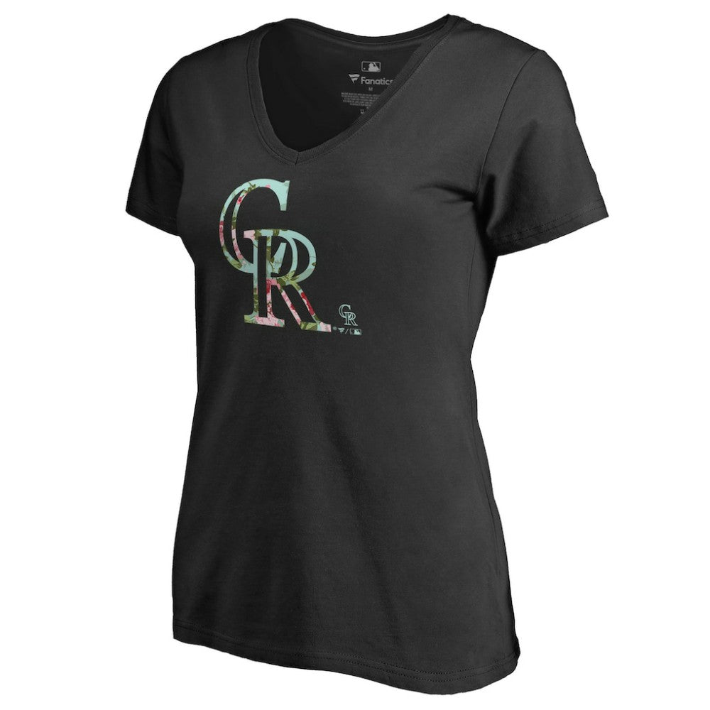 Colorado Rockies Women's Lovely V-Neck T-Shirt Discount