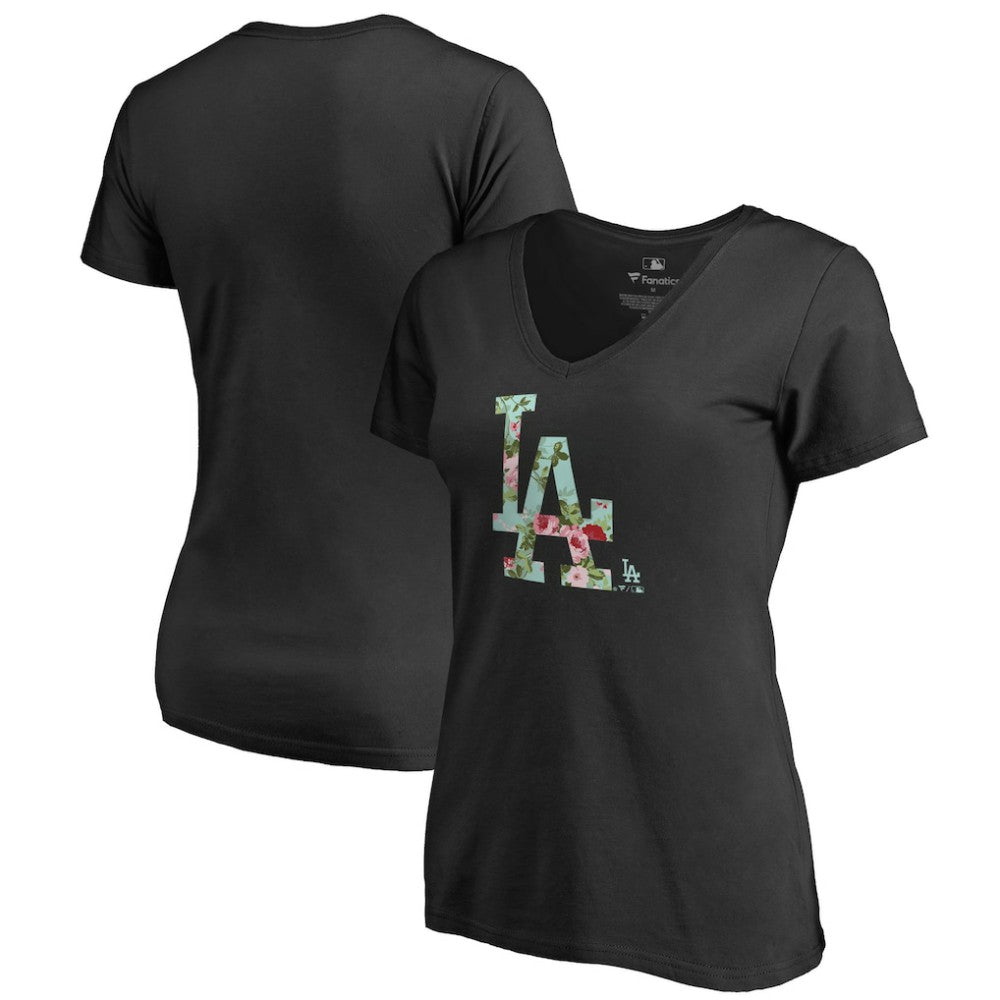 Los Angeles Dodgers Women's Lovely V-Neck T-Shirt Outlet