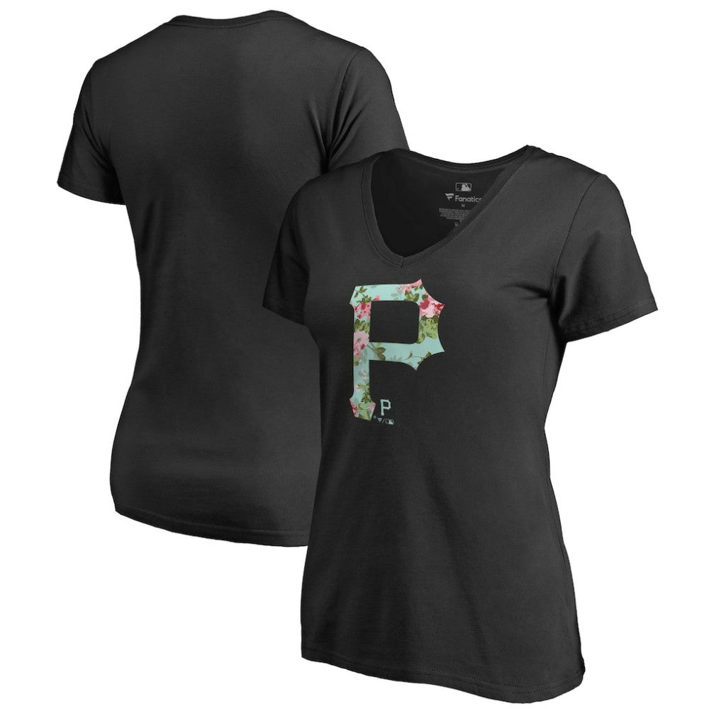 Pittsburgh Pirates Women's Lovely V-Neck T-Shirt Outlet