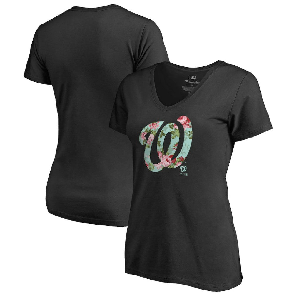 Washington Nationals Women's Lovely V-Neck T-Shirt Sale