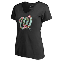 Washington Nationals Women's Lovely V-Neck T-Shirt Sale