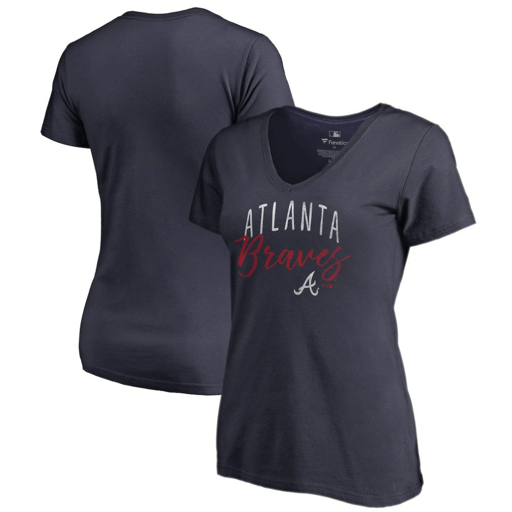 Atlanta Braves Women's Graceful V-Neck T-Shirt Outlet
