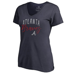 Atlanta Braves Women's Graceful V-Neck T-Shirt Outlet
