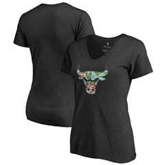 Chicago Bulls Lovely V-Neck T-Shirt Black