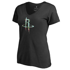 Houston Rockets Lovely V-Neck T-Shirt Black