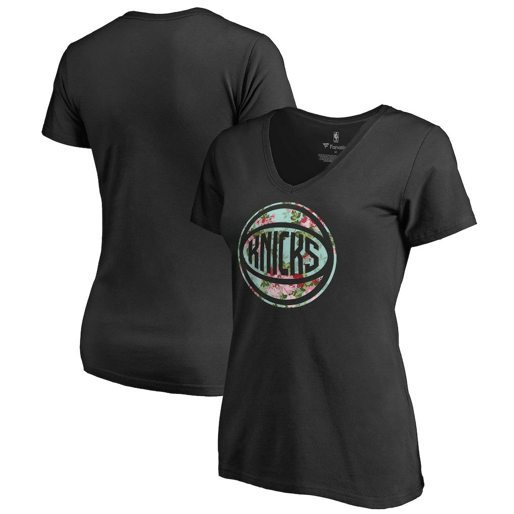 New York Knicks Lovely V-Neck T-Shirt Black