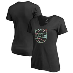 Sacramento Kings Lovely V-Neck T-Shirt Black