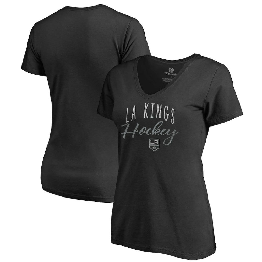 Los Angeles Kings Women's Graceful V-Neck T-Shirt - Black | NHL Lifestyle