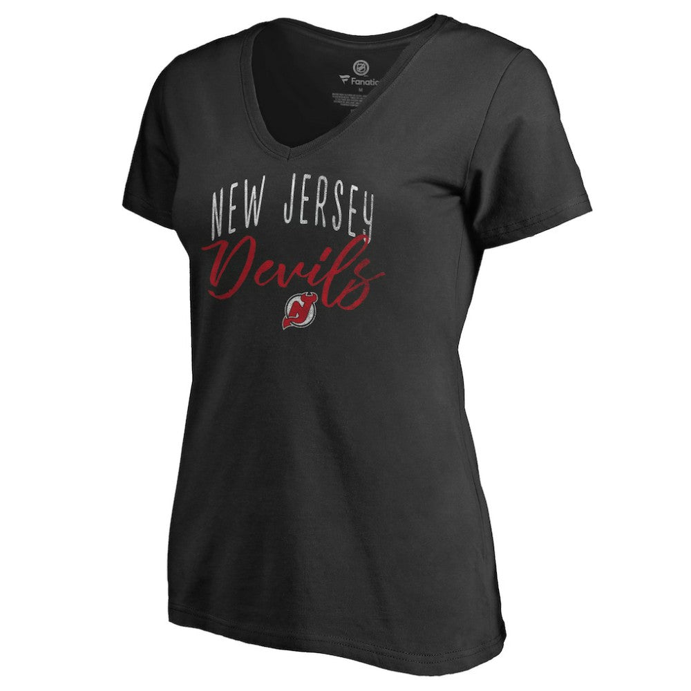 New Jersey Devils Women's Graceful V-Neck T-Shirt - Black | NHL online