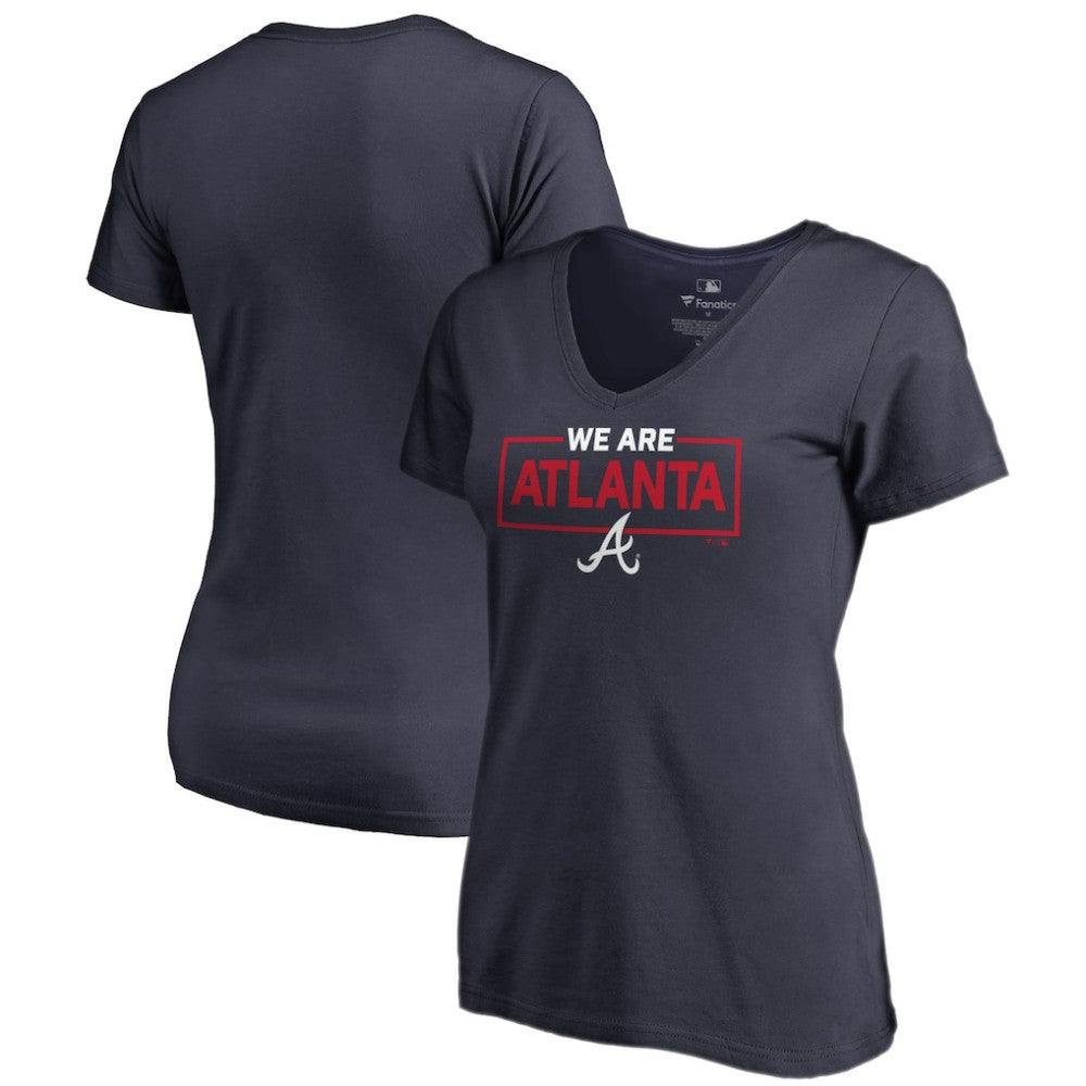 Atlanta Braves Women's We Are Icon V-Neck T-Shirt for sale