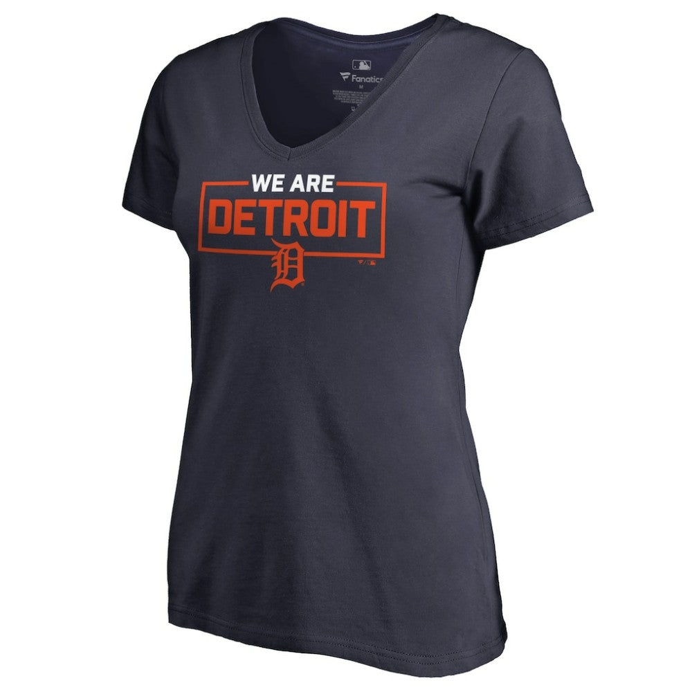 Detroit Tigers Women's We Are Icon V-Neck T-Shirt Sale