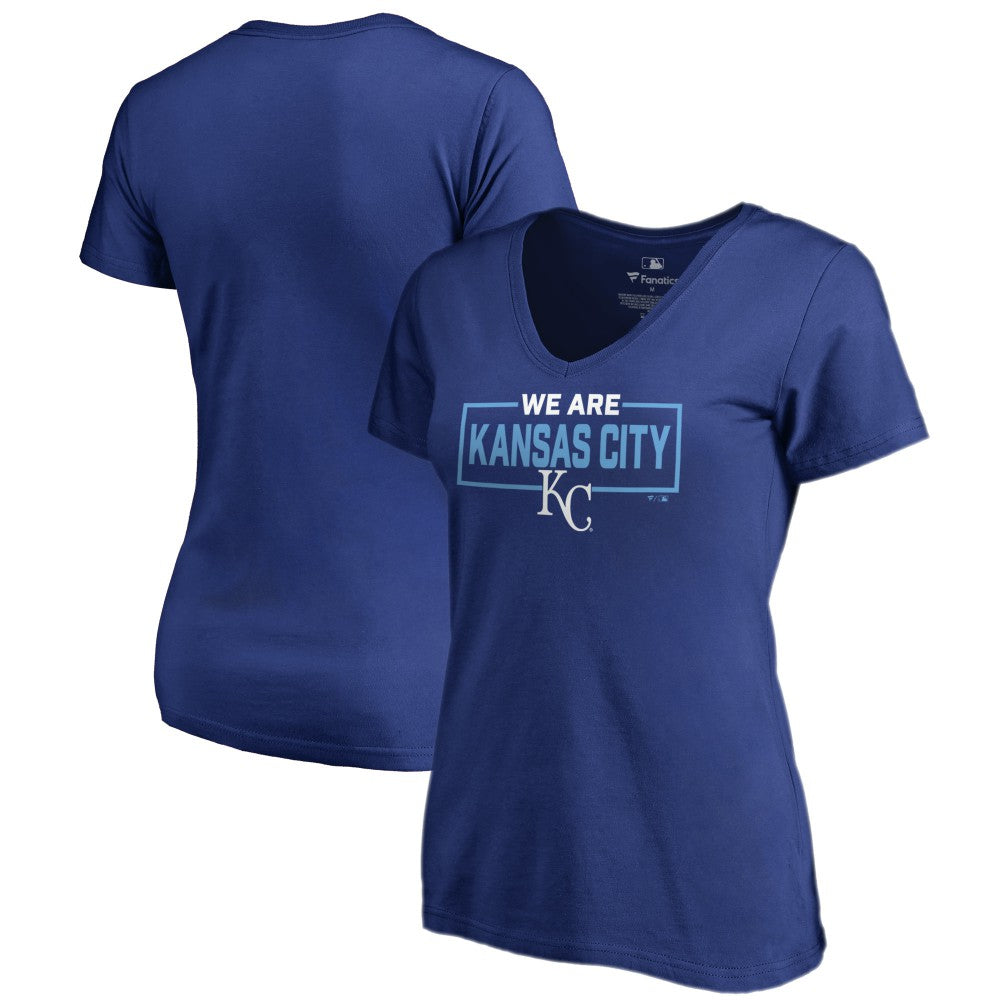 Kansas City Royals Women's We Are Icon V-Neck T-Shirt Outlet