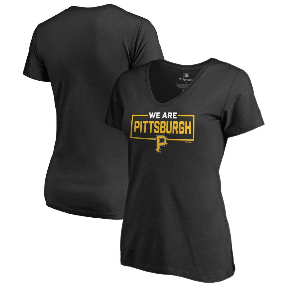 Pittsburgh Pirates Women's We Are Icon V-Neck T-Shirt Discount