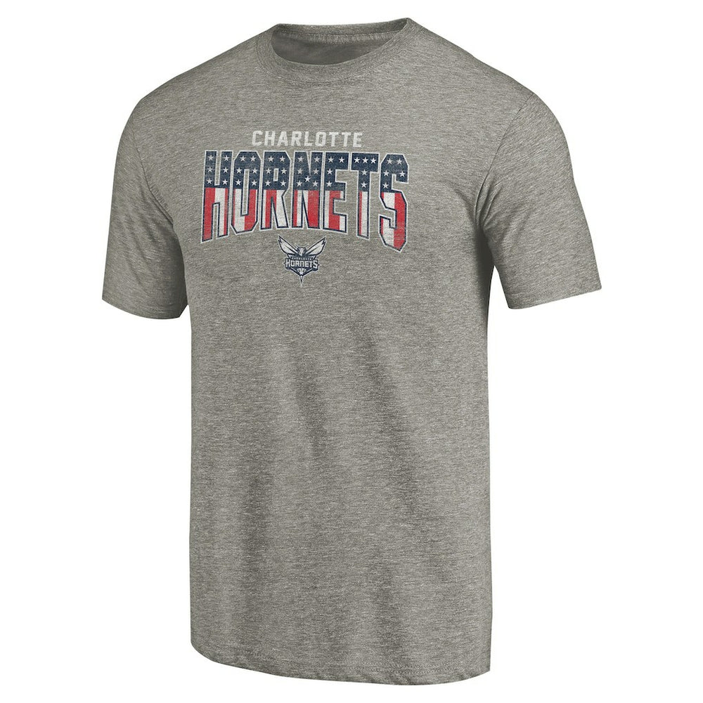 Charlotte Hornets Freedom Tri-Blend T-Shirt Gray