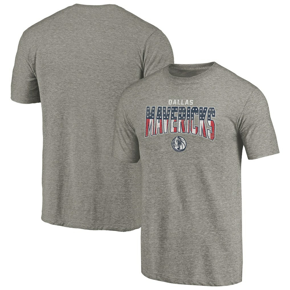 Dallas Mavericks Freedom Tri-Blend T-Shirt Gray