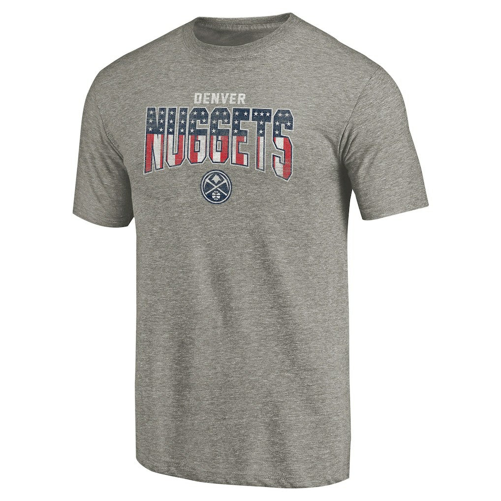 Denver Nuggets Freedom Tri-Blend T-Shirt Gray