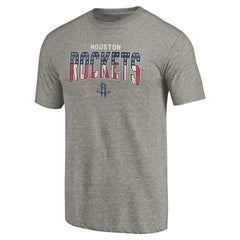 Houston Rockets Freedom Tri-Blend T-Shirt Gray