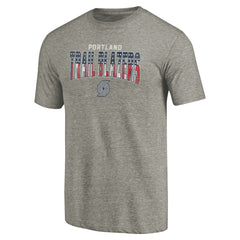 Portland Trail Blazers Freedom Tri-Blend T-Shirt Gray