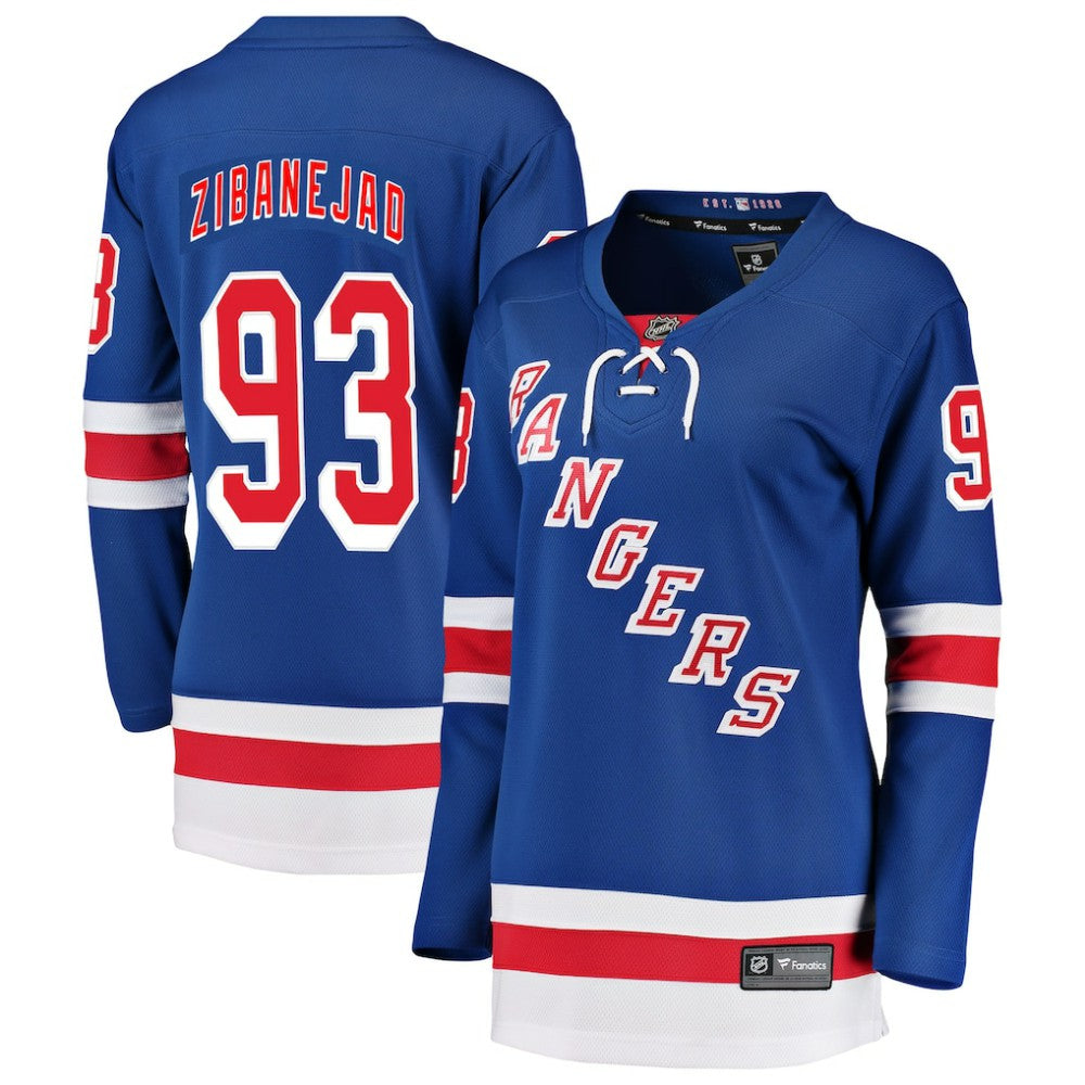 Mika Zibanejad New York Rangers Fanatics Women's Breakaway Player Jersey - Blue | Fanatics discount