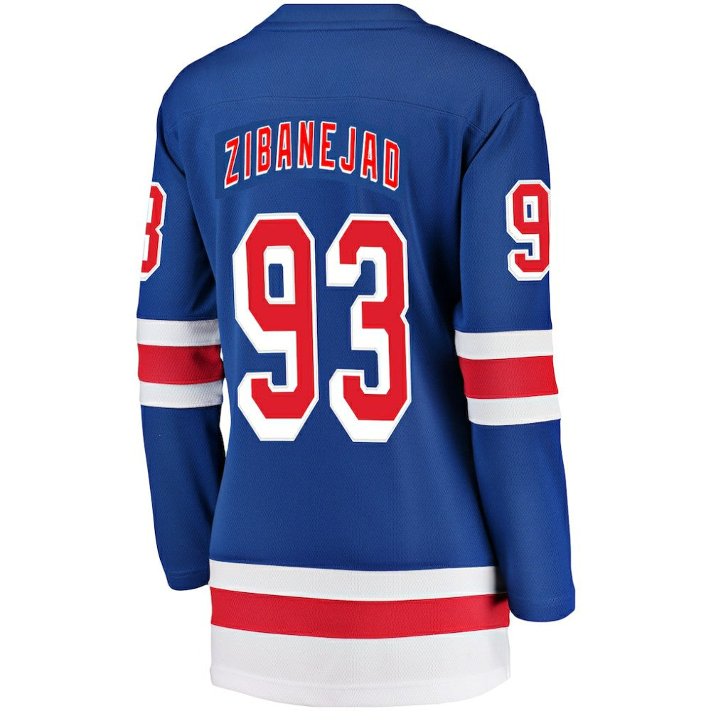 Mika Zibanejad New York Rangers Fanatics Women's Breakaway Player Jersey - Blue | Fanatics discount