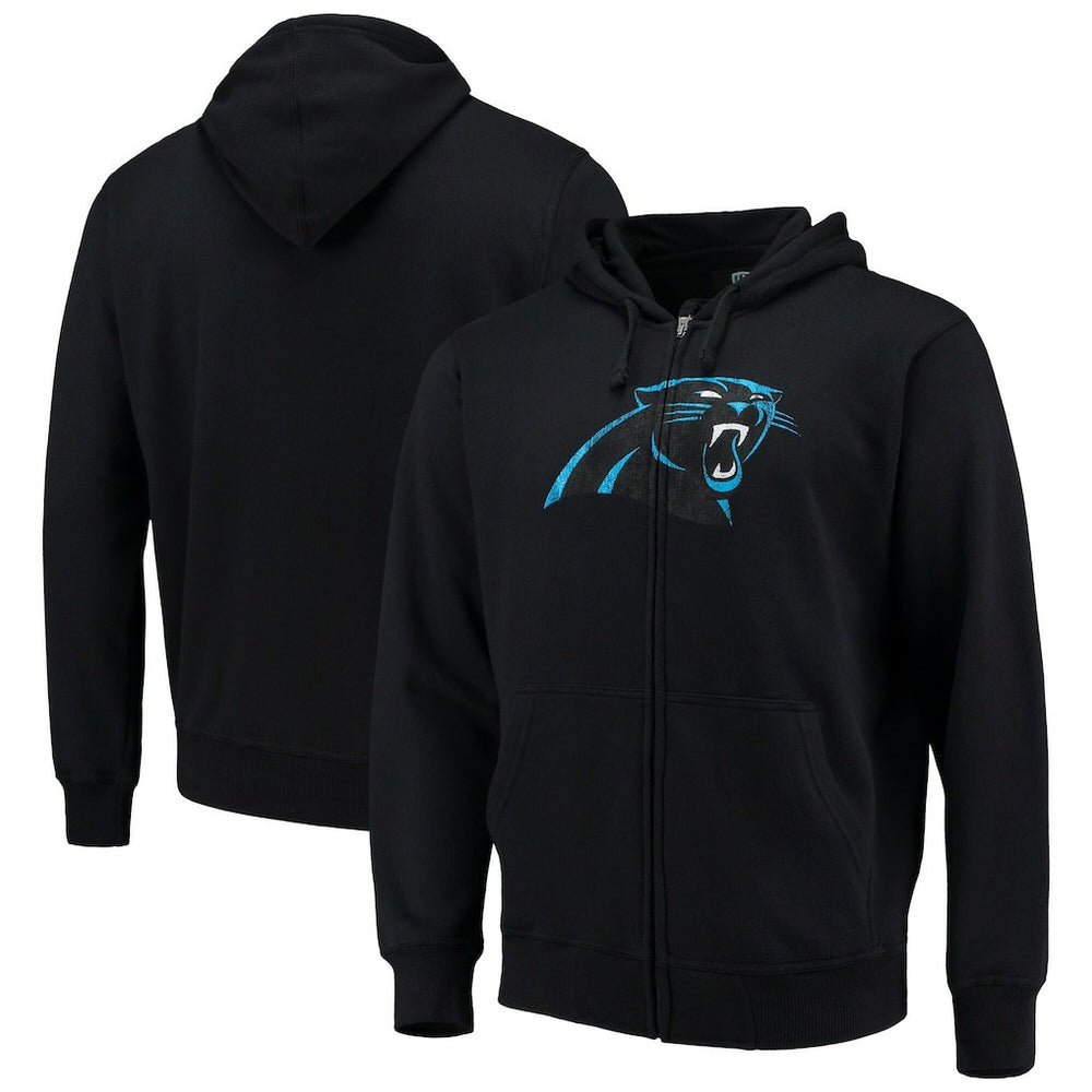 Carolina Panthers G-III Sports by Carl Banks Primary Logo Full-Zip Hoodie - Black - NFL