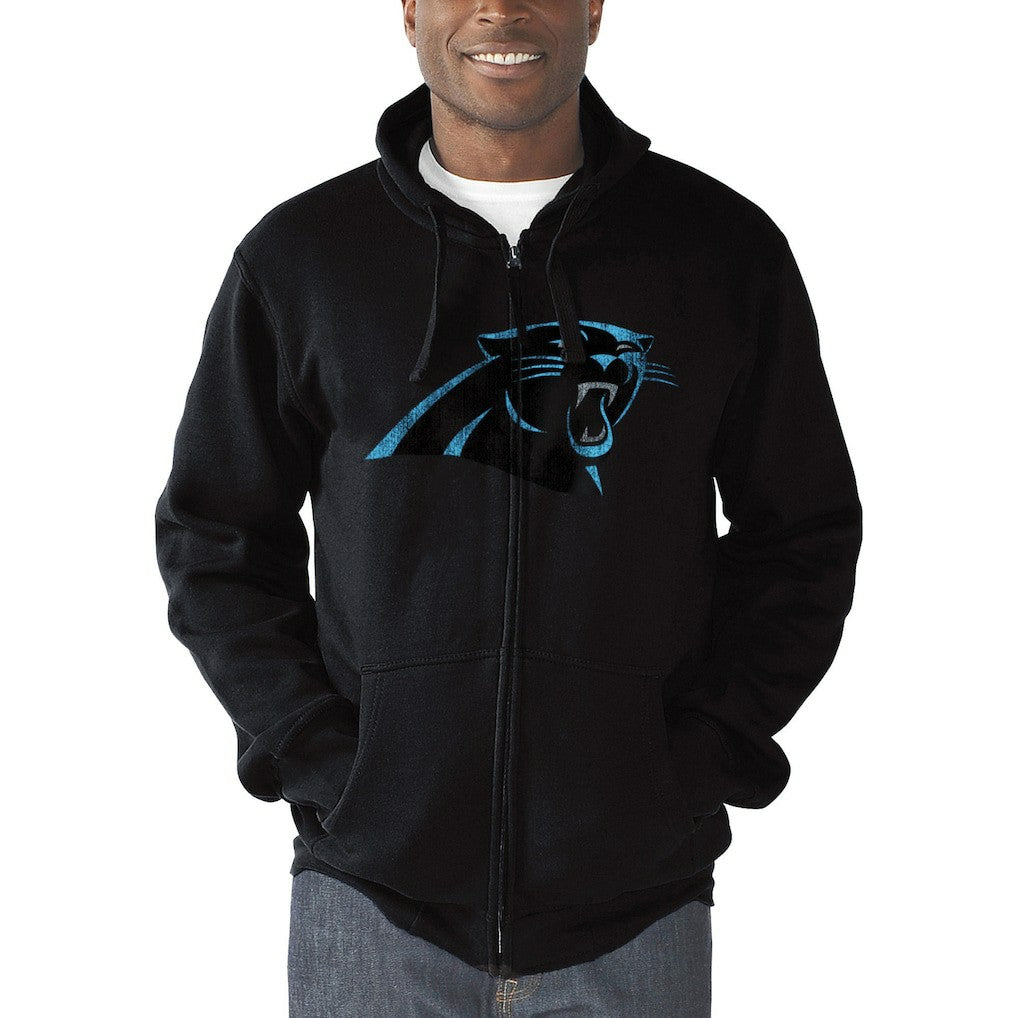 Carolina Panthers G-III Sports by Carl Banks Primary Logo Full-Zip Hoodie - Black - NFL
