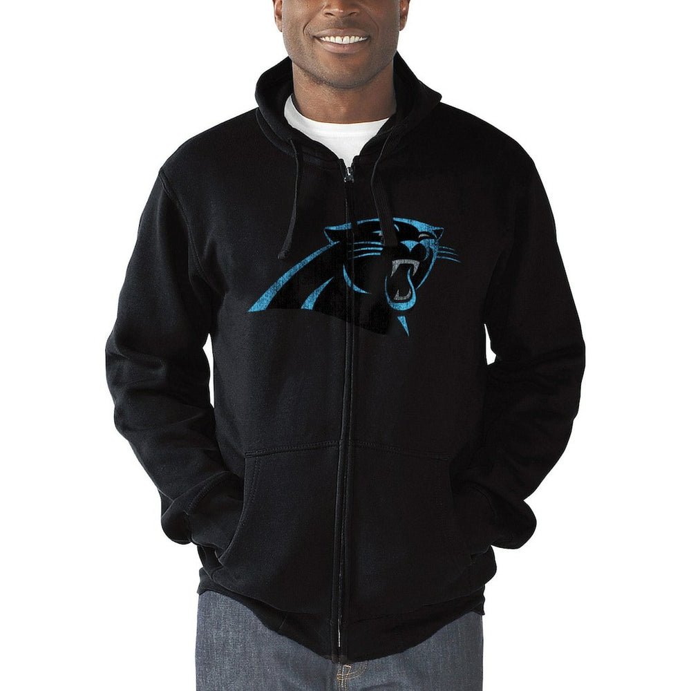 Carolina Panthers G-III Sports by Carl Banks Primary Logo Full-Zip Hoodie - Black - NFL
