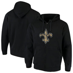 New Orleans Saints G-III Sports by Carl Banks Primary Logo Full-Zip Hoodie - Black - NFL
