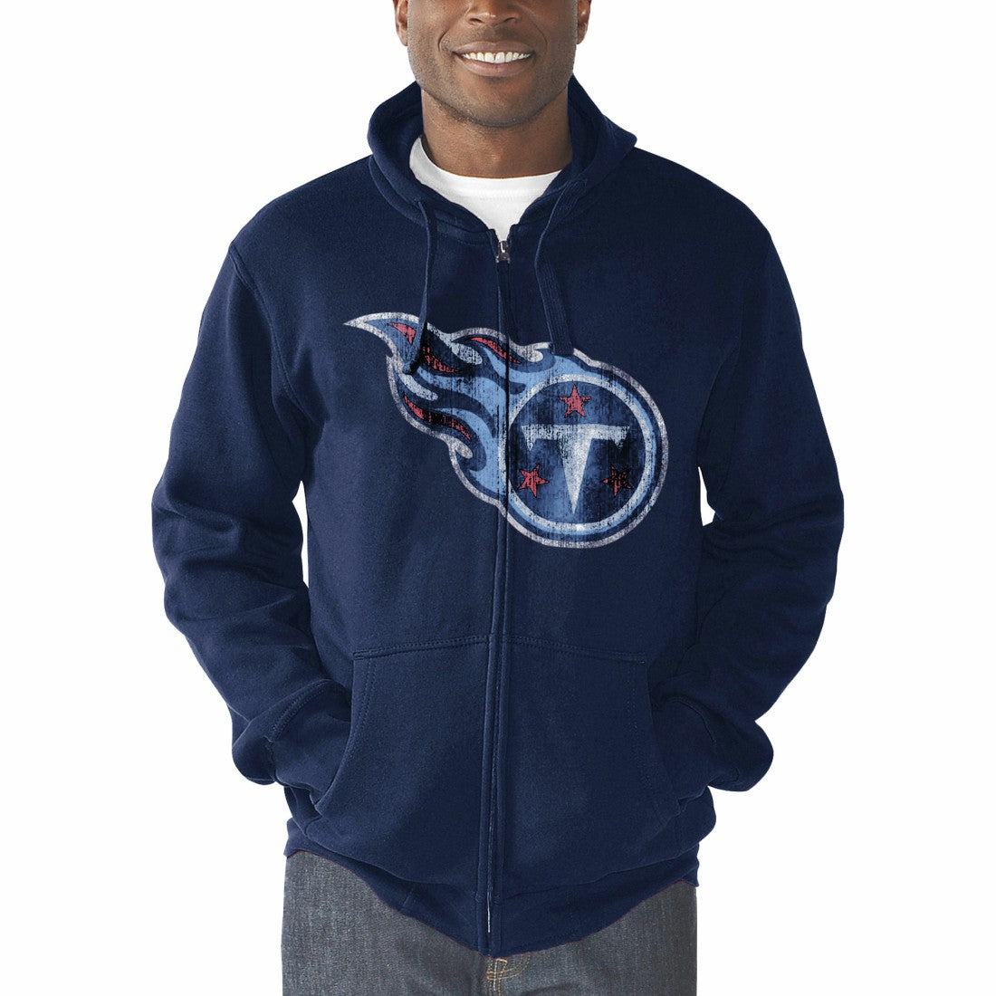 Tennessee Titans G-III Sports by Carl Banks Primary Logo Full-Zip Hoodie - Navy - NFL