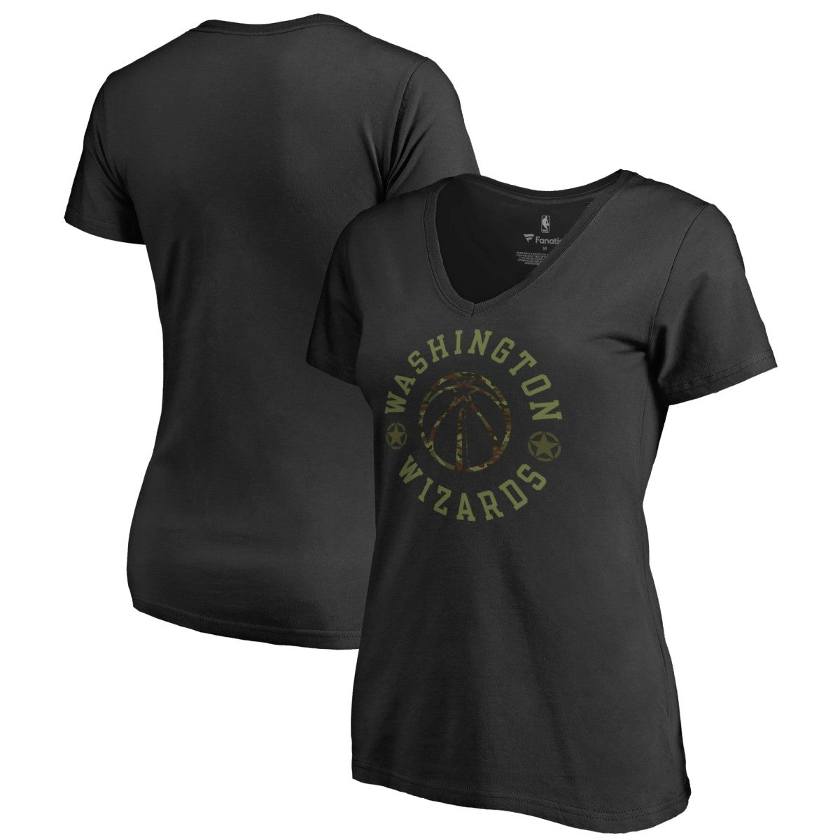 Washington Wizards Women's Liberty V-Neck T-Shirt Black
