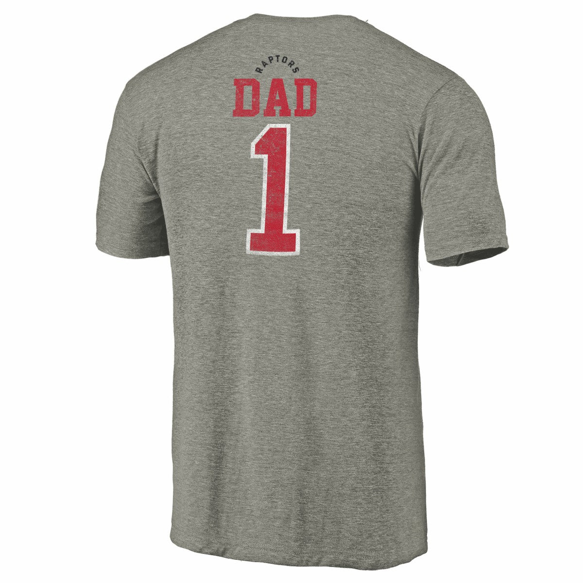 Toronto Raptors Greatest Dad Tri-Blend T-Shirt Gray