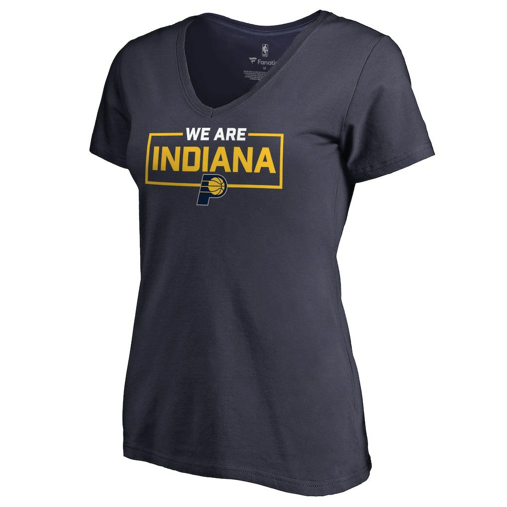 Indiana Pacers Women's We Are Iconic Collection V-Neck T-Shirt Navy