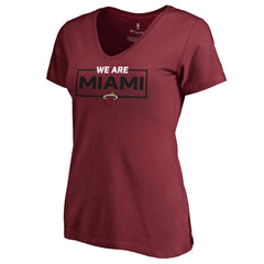 Miami Heat Women's We Are Iconic Collection V-Neck T-Shirt Red