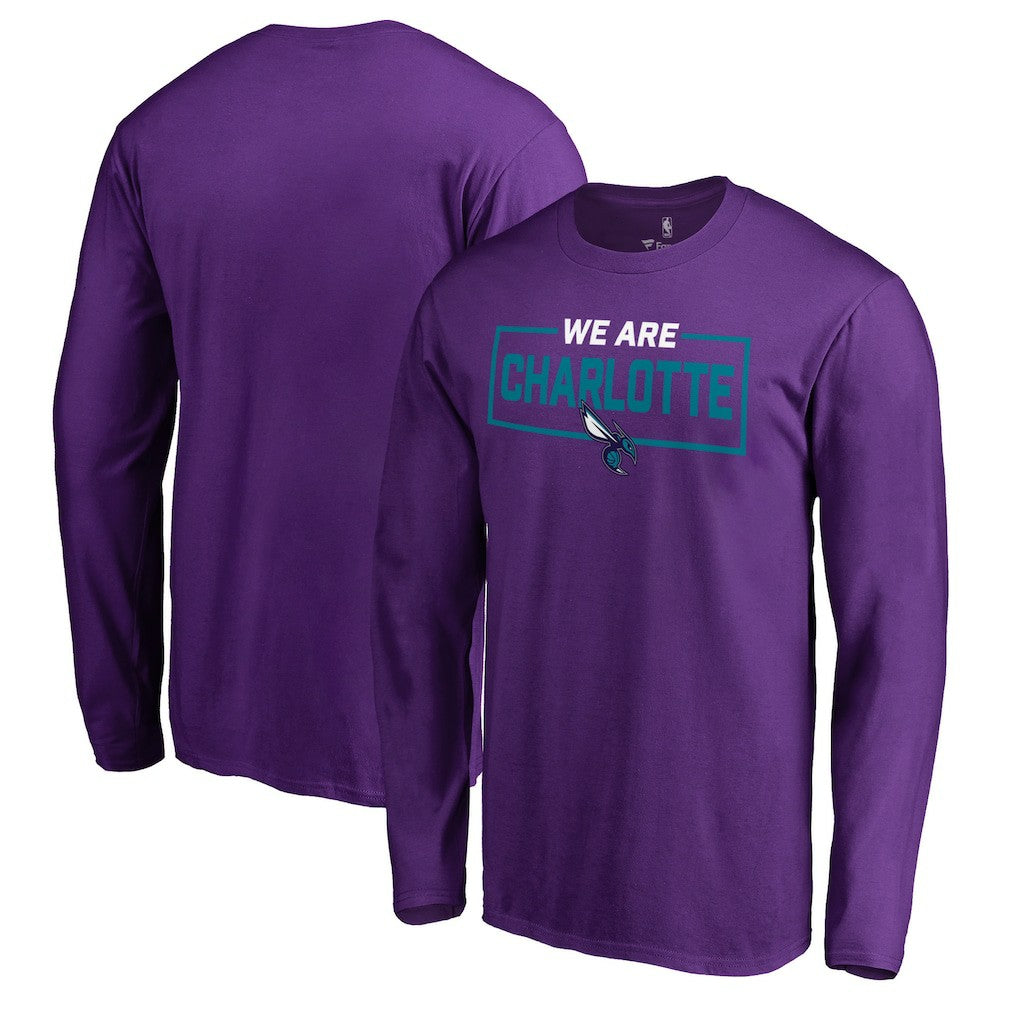Charlotte Hornets We Are Iconic Collection Long Sleeve T-Shirt Purple