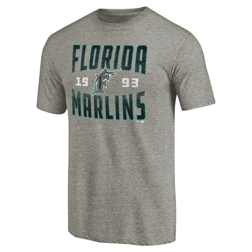 Florida Marlins Cooperstown Collection Vintage Antique Stack Tri-Blend T-Shirt Discount