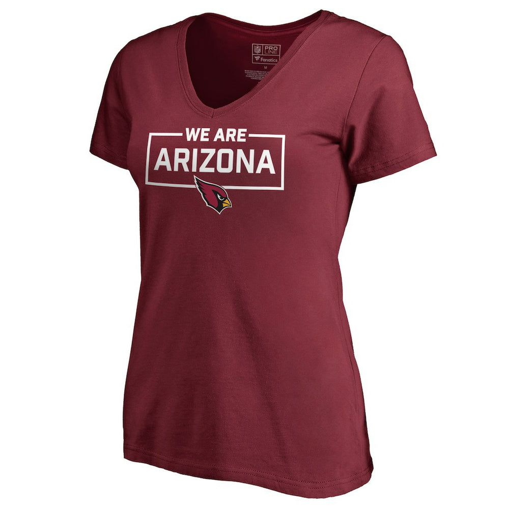 Arizona Cardinals Women's We Are Icon V-Neck T-Shirt - Cardinal - NFL