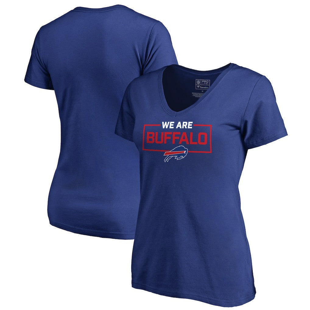Buffalo Bills Women's We Are Icon V-Neck T-Shirt - Royal - NFL