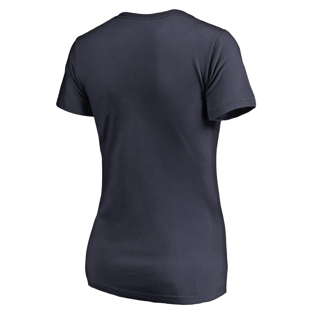 New England Patriots Women's We Are Icon V-Neck T-Shirt - Navy - NFL