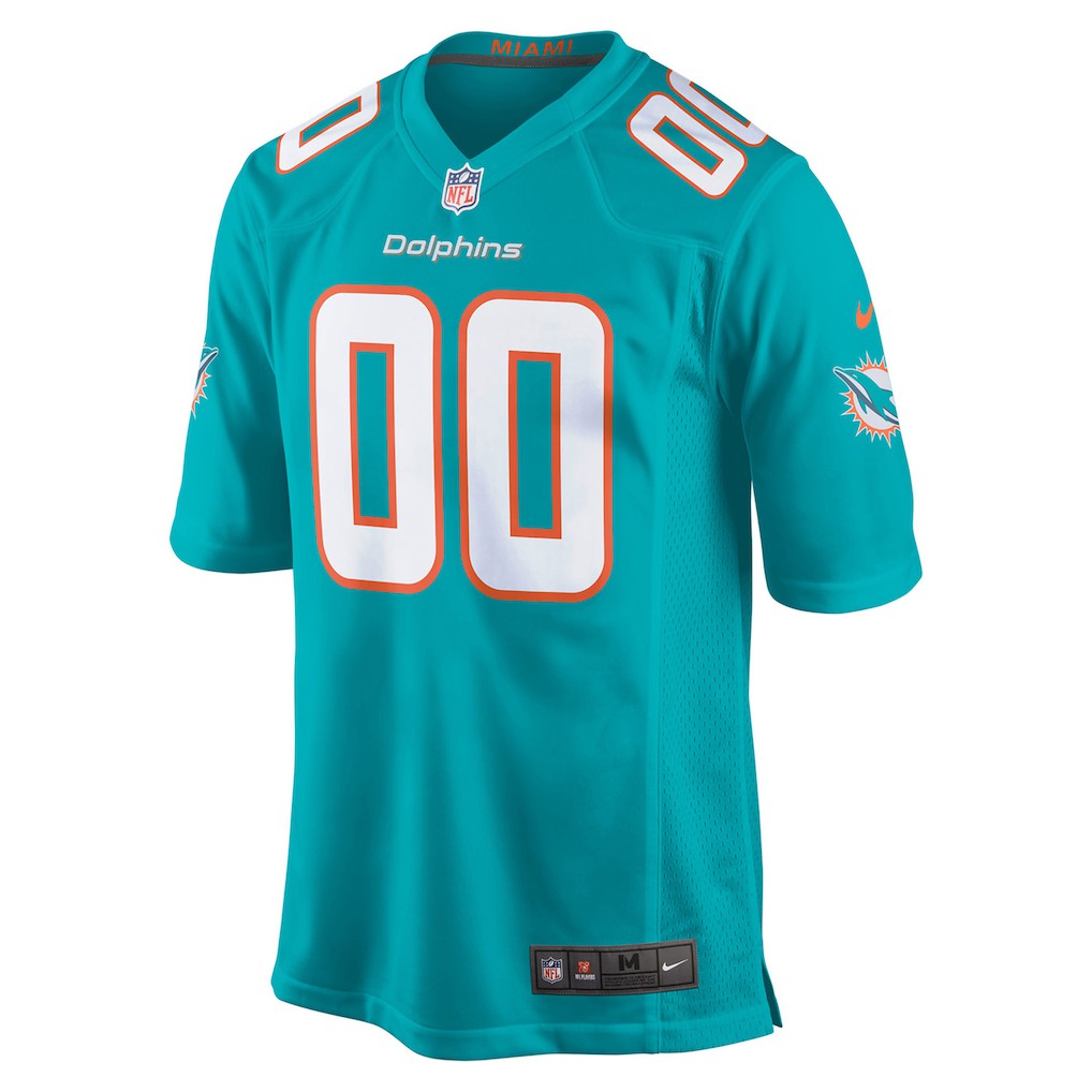 Miami Dolphins Youth Custom Game Jersey - Aqua - Nike