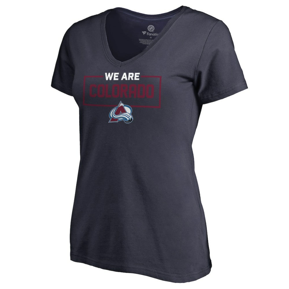 Colorado Avalanche Women's Iconic Collection V-Neck T-Shirt - Navy | NHL near me